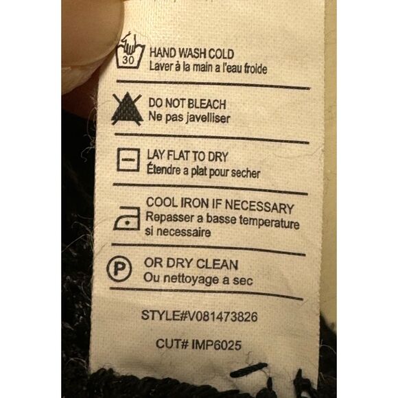 VINCE 100% Linen Open, Nubby Knit Open Front Cardigan Sweater Black - Picture 7 of 7